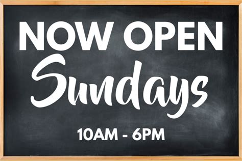 are shops open on sunday